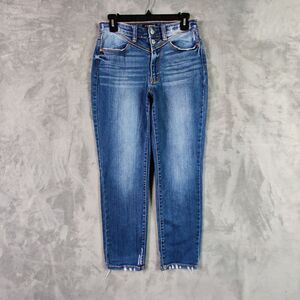 Judy Blue Jeans Women 26 3 Blue Slim Fit Tapered High Rise Denim Stretch Pants